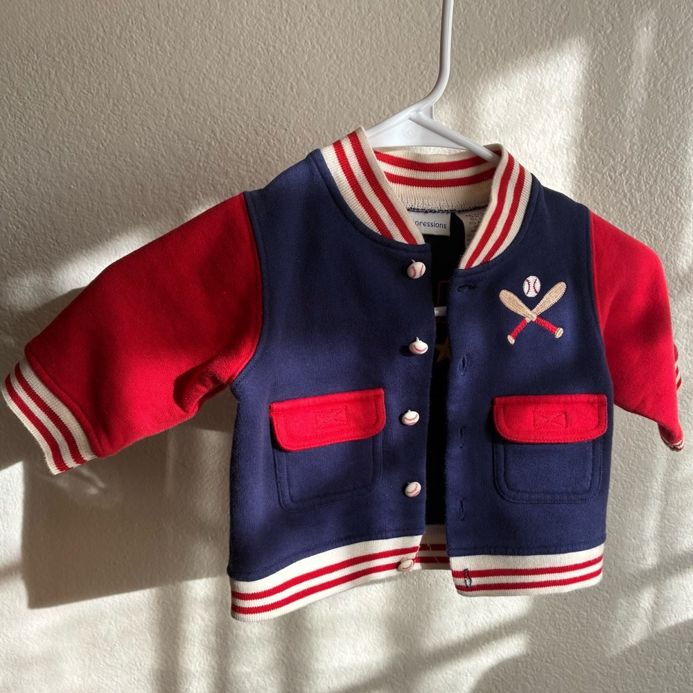First Impressions Baseball Varsity Sweater (6-9 months)